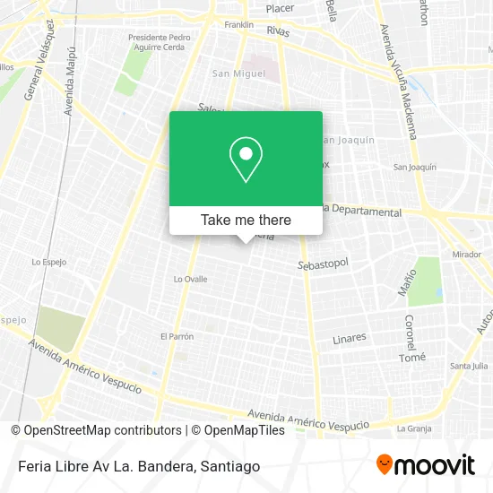 Feria Libre Av La. Bandera map