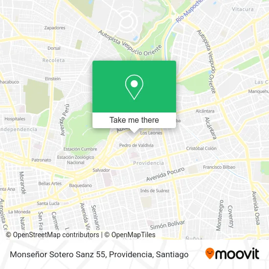 Monseñor Sotero Sanz 55, Providencia map
