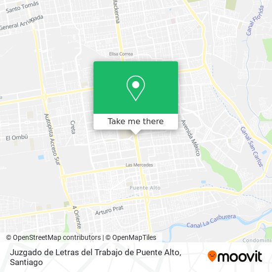 Juzgado de Letras del Trabajo de Puente Alto map
