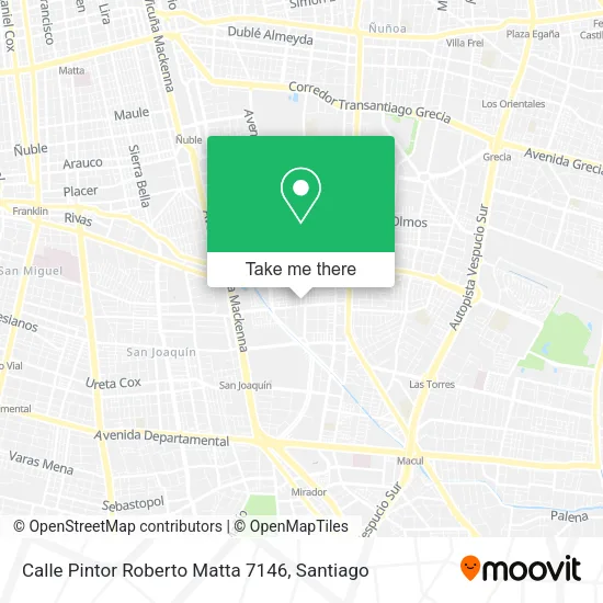 Mapa de Calle Pintor Roberto Matta 7146