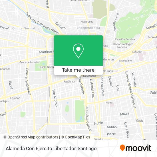 Alameda Con Ejército Libertador map