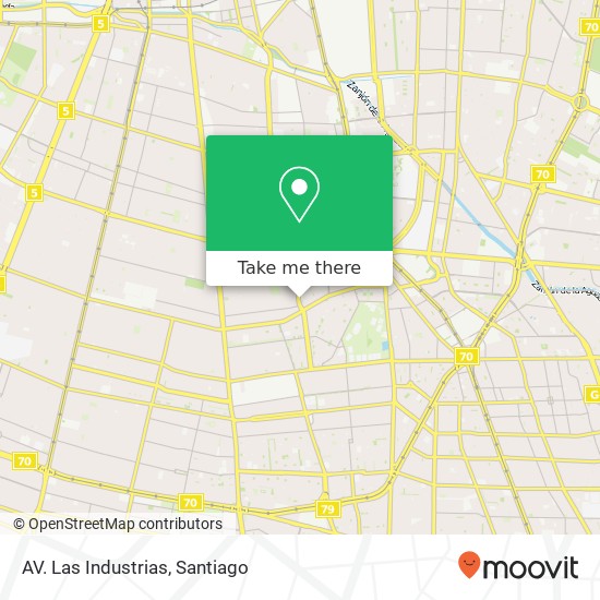 AV. Las Industrias map