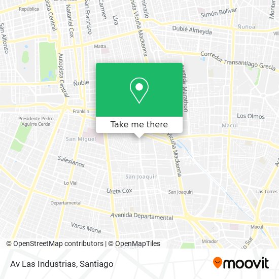 Av Las Industrias map