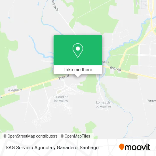 Mapa de SAG Servicio Agricola y Ganadero