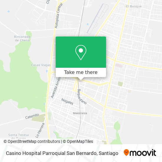 Casino Hospital Parroquial San Bernardo map
