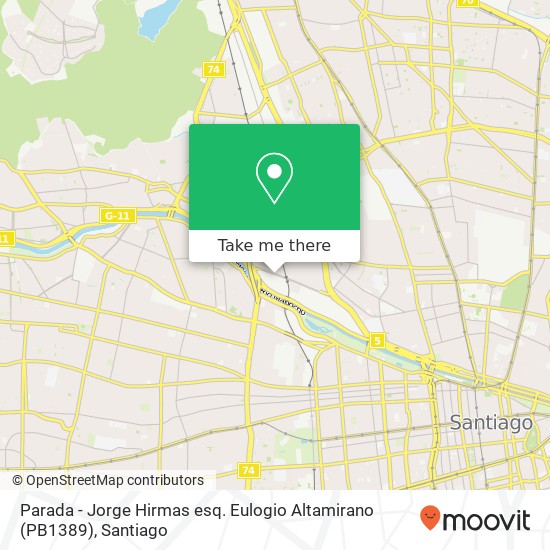Mapa de Parada - Jorge Hirmas esq. Eulogio Altamirano (PB1389)