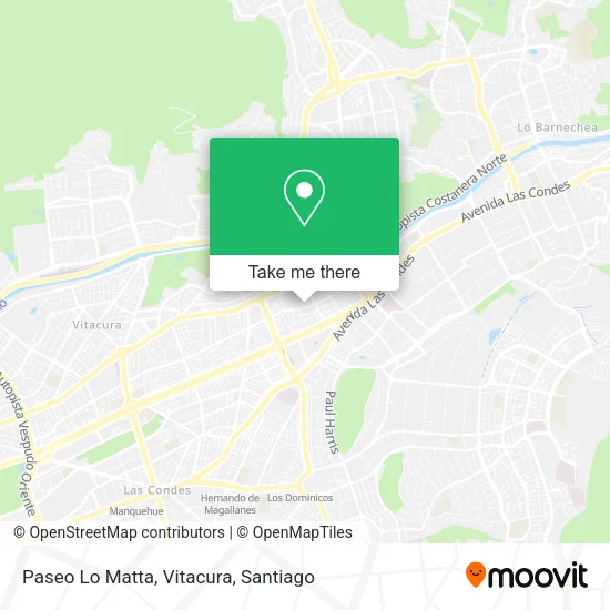 Paseo Lo Matta, Vitacura map