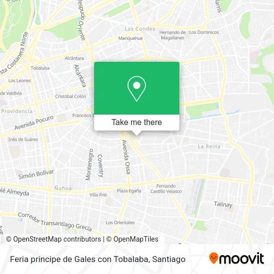 Feria principe de Gales con Tobalaba map