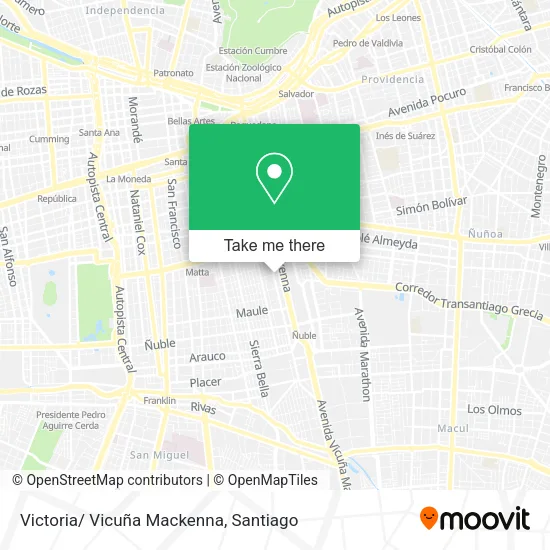 Victoria/ Vicuña Mackenna map