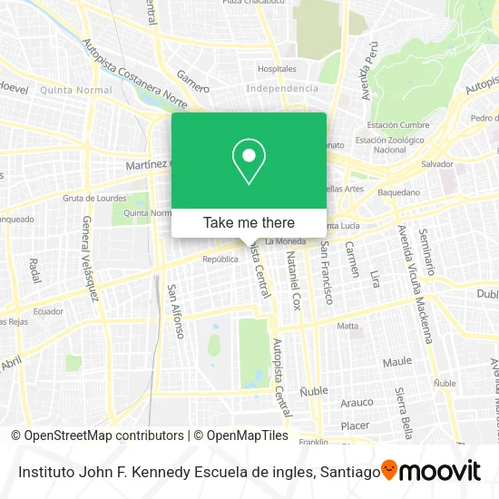 Instituto John F. Kennedy Escuela de ingles map