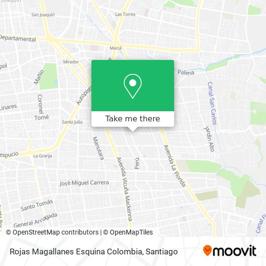 Mapa de Rojas Magallanes Esquina Colombia