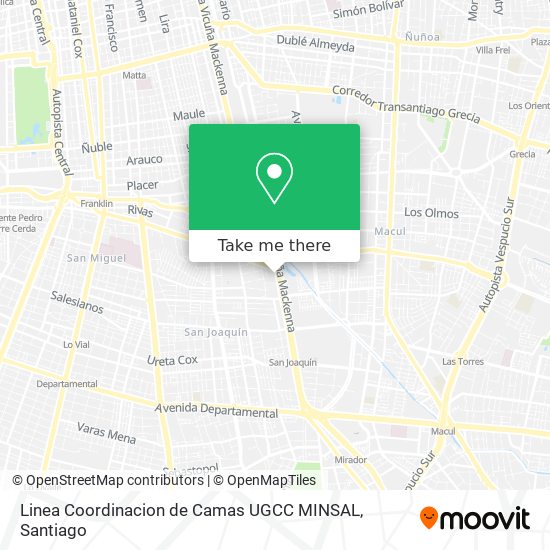 Linea Coordinacion de Camas UGCC MINSAL map