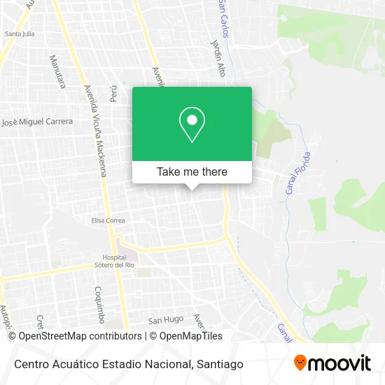 Centro Acuático Estadio Nacional map