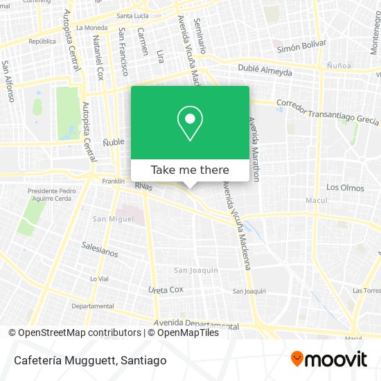 Cafetería Mugguett map
