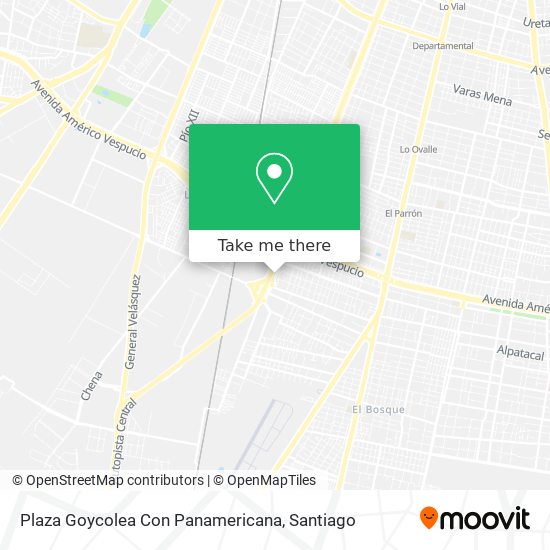 Plaza Goycolea Con Panamericana map