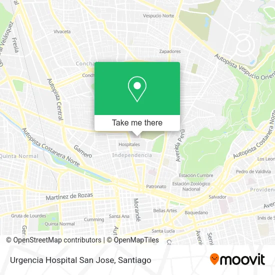 Urgencia Hospital San Jose map