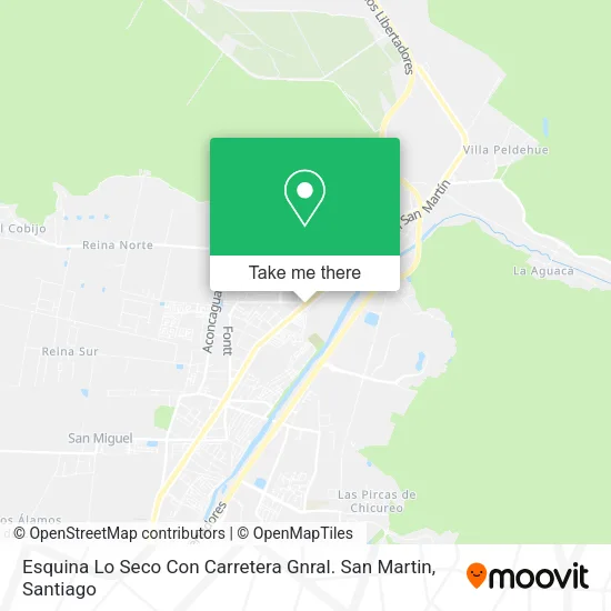 Esquina Lo Seco Con Carretera Gnral. San Martin map
