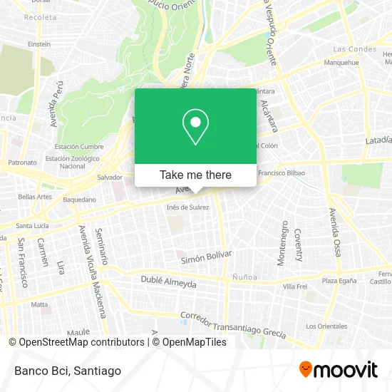 Mapa de Banco Bci