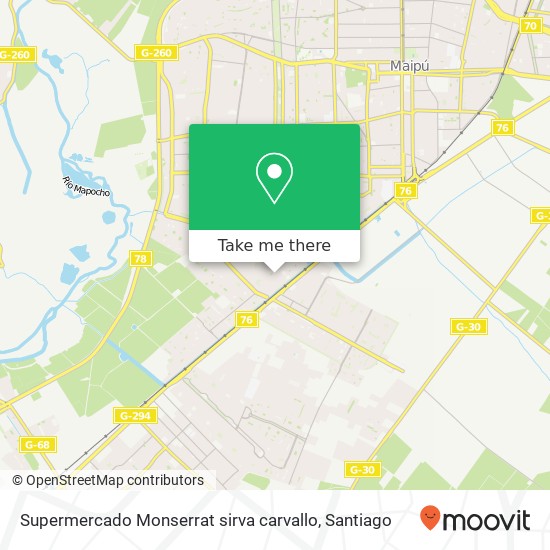 Mapa de Supermercado Monserrat sirva carvallo