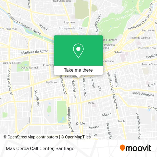 Mas Cerca Call Center map