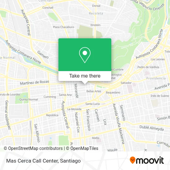 Mas Cerca Call Center map
