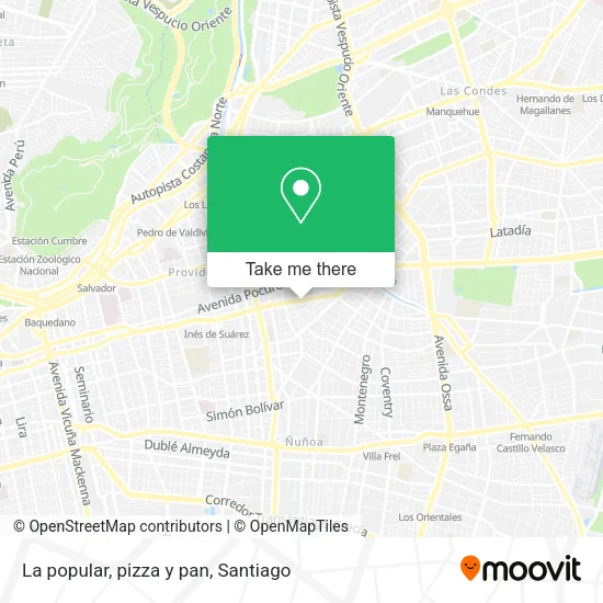 La popular, pizza y pan map
