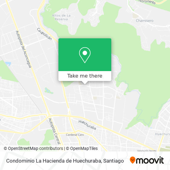 Mapa de Condominio La Hacienda de Huechuraba