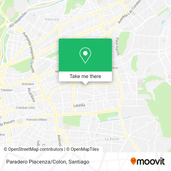 Paradero Piacenza/Colon map