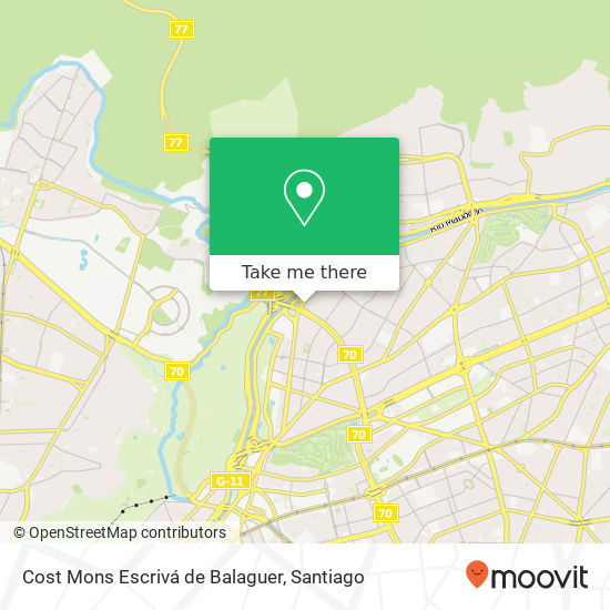 Cost Mons Escrivá de Balaguer map