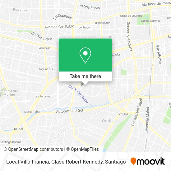 Local Villa Francia, Clase Robert Kennedy map