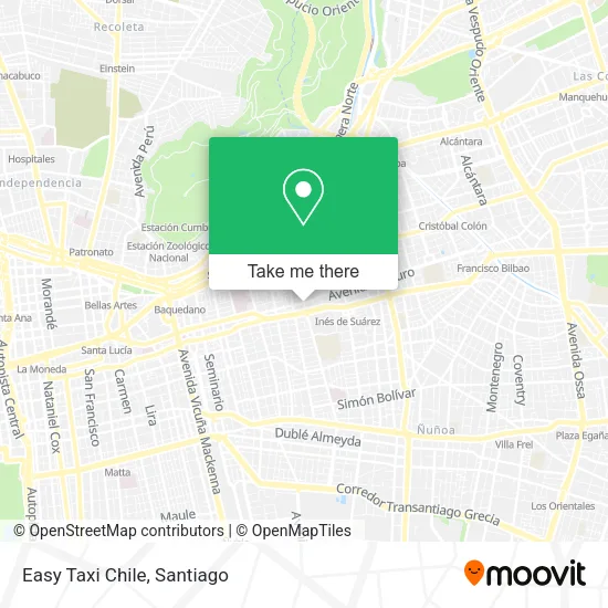 Easy Taxi Chile map