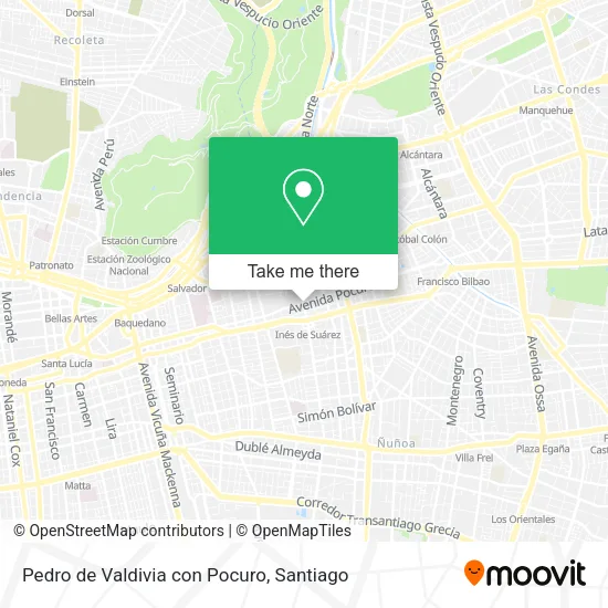 Pedro de Valdivia con Pocuro map