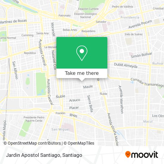 Jardin Apostol Santiago map