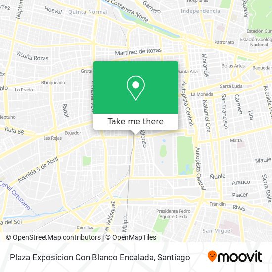 Mapa de Plaza Exposicion Con Blanco Encalada