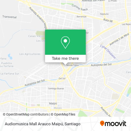 Audiomusica Mall Arauco Maipú map