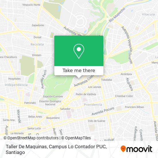 Taller De Maquinas, Campus Lo Contador PUC map