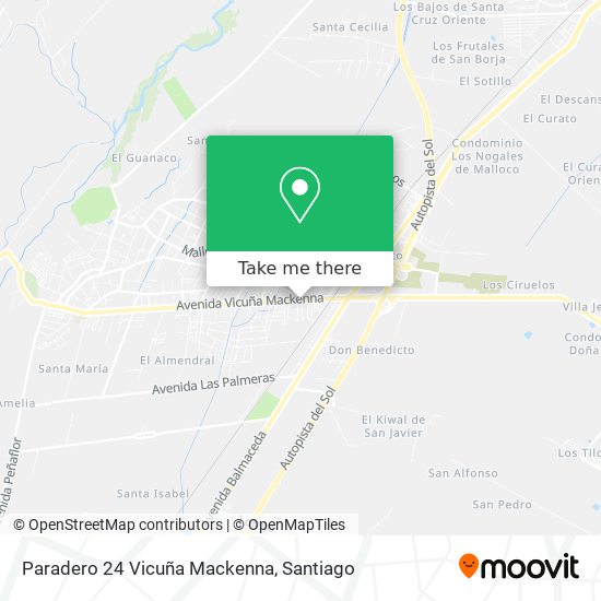 Paradero 24 Vicuña Mackenna map