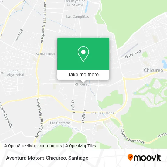 Aventura Motors Chicureo map