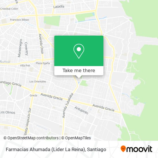 Farmacias Ahumada (Lider La Reina) map