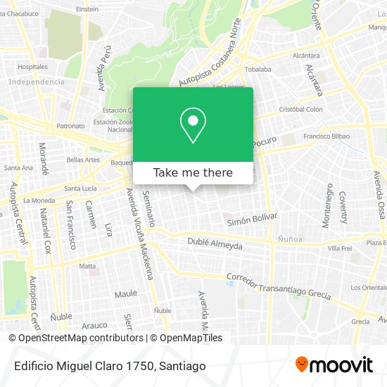 Edificio Miguel Claro 1750 map