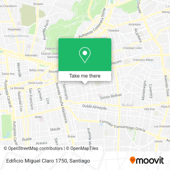 Edificio Miguel Claro 1750 map