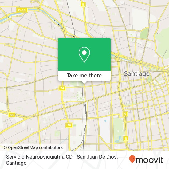 Servicio Neuropsiquiatria CDT San Juan De Dios map