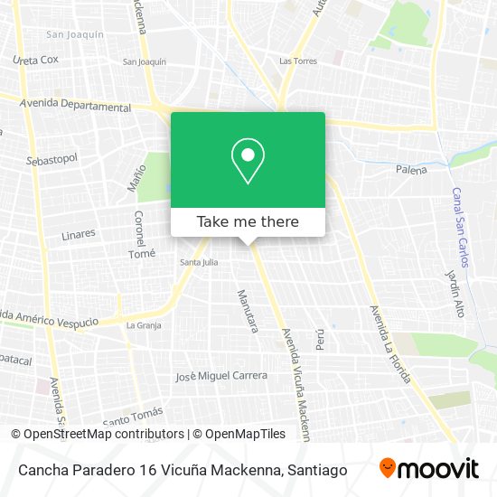 Cancha Paradero 16 Vicuña Mackenna map