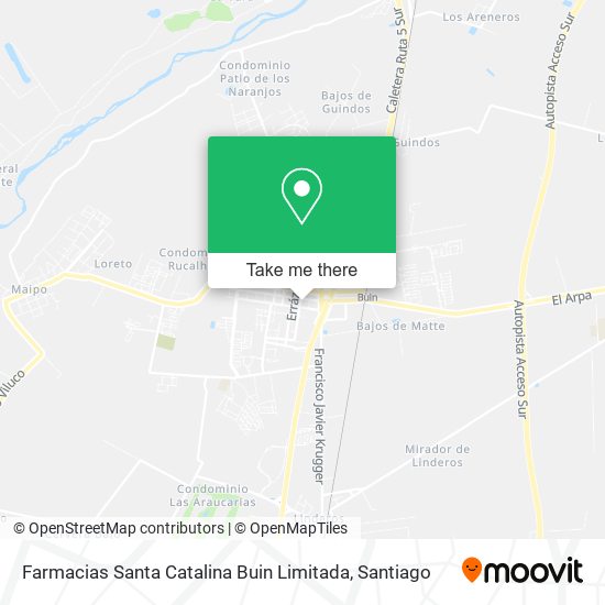 Farmacias Santa Catalina Buin Limitada map