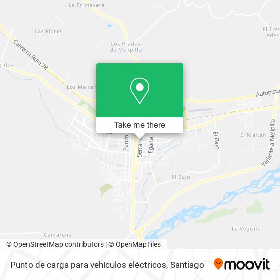 Punto de carga para vehículos eléctricos map