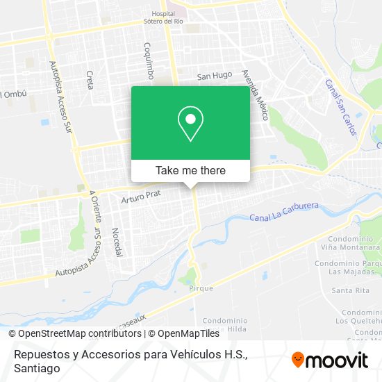 Mapa de Repuestos y Accesorios para Vehículos H.S.