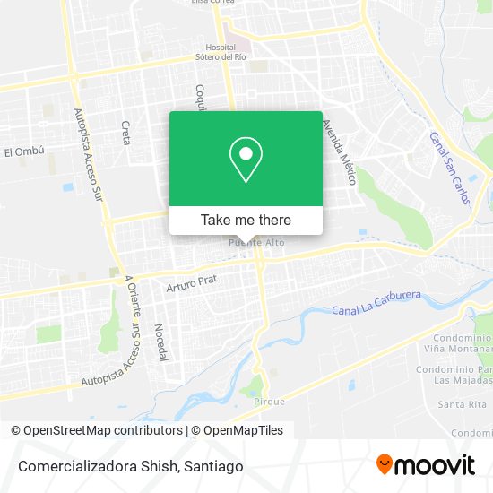 Mapa de Comercializadora Shish