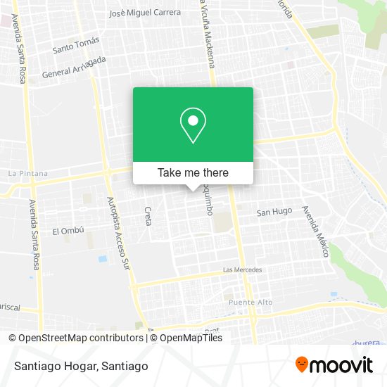 Santiago Hogar map