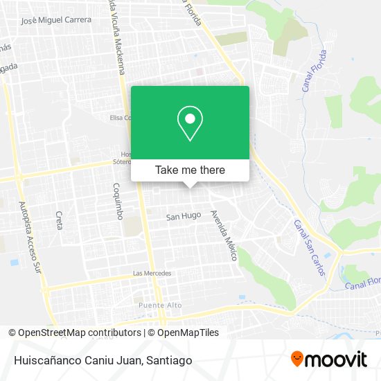 Huiscañanco Caniu Juan map