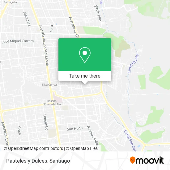 Pasteles y Dulces map
